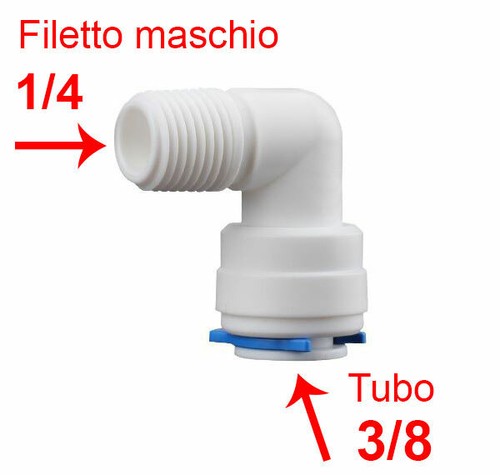 Raccordo gomito 3 8 - 1/4",